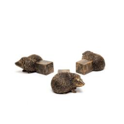 Jardinopia Hedgehog Plant Pot Feet - Set of 3 - L8 x W7 x H4.5 cm in Bronze - thumbnail 1