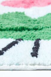 Homescapes Cotton Tufted Blue Green Birds Pink Heart Kids Rug - Size: 50 cm x 80 cm - thumbnail 3