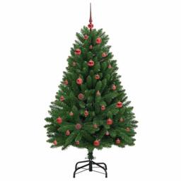 Berkfield Home Elegant Artificial Christmas Tree with Stand Green 150 cm PVC and - thumbnail 4