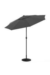 Living and Home 3M Large Garden LED Parasol Outdoor Beach Umbrella with Light Sun Shade Crank Tilt with Round Base, Gark Grey in Dark Grey - thumbnail 9