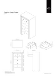 Orsina 6 Drawers Mirrored Chest, Modern chest of drawers, Spacious Storage Chest For Living Room, Delivered Fully Assembled in Silver - thumbnail 2