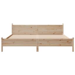 Berkfield Home Decorative Bed Frame without Mattress 180x200 cm Super King Solid in Natural - thumbnail 4
