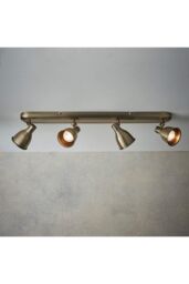 Netlighting Westbury LED 4 Light Spotlight Antique Brass Plate GU10 in Gold - thumbnail 2