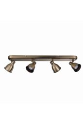 Netlighting Westbury LED 4 Light Spotlight Antique Brass Plate GU10 in Gold - thumbnail 6