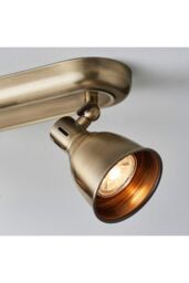 Netlighting Westbury LED 4 Light Spotlight Antique Brass Plate GU10 in Gold - thumbnail 5