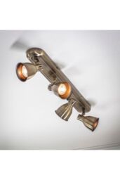 Netlighting Westbury LED 4 Light Spotlight Antique Brass Plate GU10 in Gold - thumbnail 4