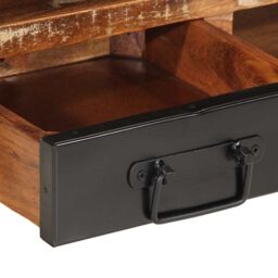 Berkfield Home Coffee Table Multicolour 90x50x36 cm Solid Wood Reclaimed - Size: 90 x 50 x 36 cm - thumbnail 8