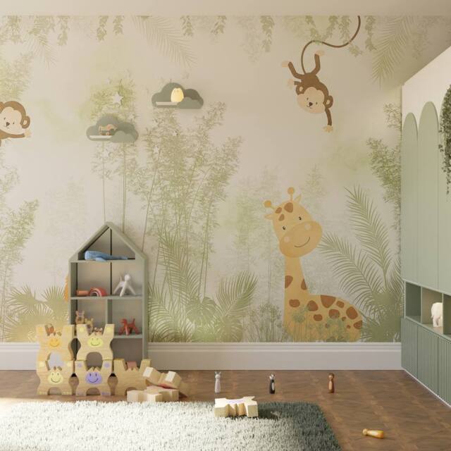 Superfresco Easy Roarsome Green Print To Order 3m x 2.8m Mural - image 1