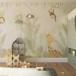 Superfresco Easy Roarsome Green Print To Order 3m x 2.8m Mural - thumbnail 1