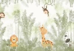 Superfresco Easy Roarsome Green Print To Order 3m x 2.8m Mural - thumbnail 2