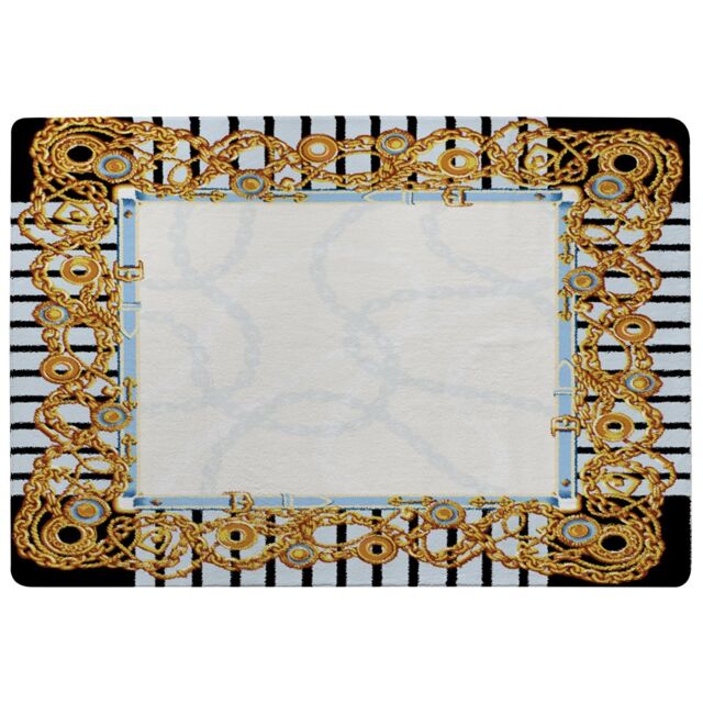 Benjamin Tate Design Golden Chains Rug in Natural - Size: Large - image 1