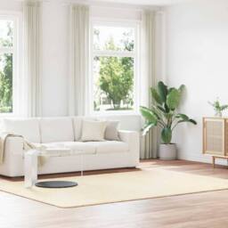 Berkfield Home Shaggy Rug High Pile NAVARRA Cream 200x290 cm Polyester - Size: Medium - thumbnail 2