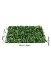 Living and Home 6 Pcs Artificial Boxwood Plant Panel Wall Decoration Privacy Hedge Screen in Green - thumbnail 4