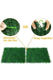 Living and Home 6 Pcs Artificial Boxwood Plant Panel Wall Decoration Privacy Hedge Screen in Green - thumbnail 6
