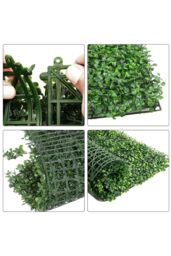 Living and Home 6 Pcs Artificial Boxwood Plant Panel Wall Decoration Privacy Hedge Screen in Green - thumbnail 5