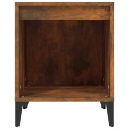 Berkfield Home Bedside Cabinet Smoked Oak 40x35x50 cm in Brown - Size: 40 x 35 x 50 cm - thumbnail 5