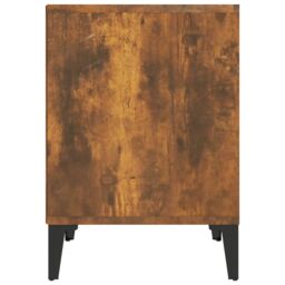 Berkfield Home Bedside Cabinet Smoked Oak 40x35x50 cm in Brown - Size: 40 x 35 x 50 cm - thumbnail 6