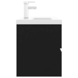 Berkfield Home Sink Cabinet with Built-in Basin Black Engineered Wood - thumbnail 5