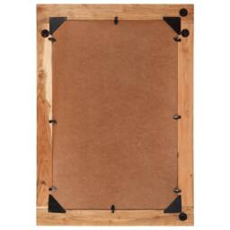 Berkfield Home Mirror 70x50 cm Solid Wood Acacia & Glass in Brown - thumbnail 5