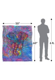 JQ Licensing Royce Mcclure Bohemian Elephant Silky Touch Super Soft Throw Blanket 152 X 127 cm in White - thumbnail 5
