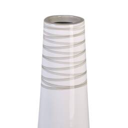 Wyld and Coco Terracotta Co Handcrafted White Decorative Vase Modern Gloss Finish - thumbnail 3