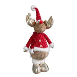 Samuel Alexander 65cm Standing Plush Golden Cupid Christmas Reindeer Decoration in Red - thumbnail 8