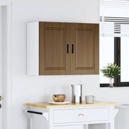 Berkfield Home Kitchen Wall Cabinet Porto Brown Oak Engineered Wood - thumbnail 4