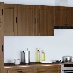 Berkfield Home Kitchen Wall Cabinet Porto Brown Oak Engineered Wood - thumbnail 3
