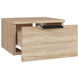 Berkfield Home Wall-mounted Bedside Cabinets 2 pcs Sonoma Oak 34x30x20 cm in Brown - Size: 34 x 30 x 20 cm - thumbnail 6