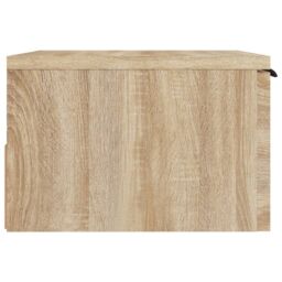Berkfield Home Wall-mounted Bedside Cabinets 2 pcs Sonoma Oak 34x30x20 cm in Brown - Size: 34 x 30 x 20 cm - thumbnail 5
