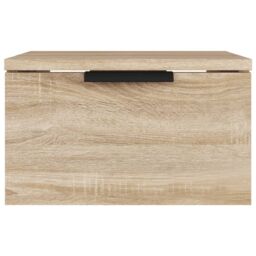 Berkfield Home Wall-mounted Bedside Cabinets 2 pcs Sonoma Oak 34x30x20 cm in Brown - Size: 34 x 30 x 20 cm - thumbnail 4