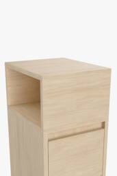 Living and Home Minimalist Bedside Table with Drawers in Natural - thumbnail 7