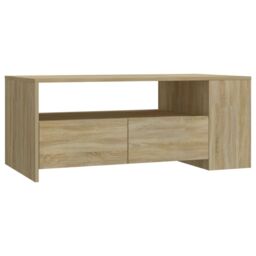 Berkfield Home Coffee Table Sonoma Oak 102x55x42 cm Engineered Wood in Brown - Size: 102 x 55 x 42 cm - thumbnail 2