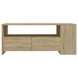 Berkfield Home Coffee Table Sonoma Oak 102x55x42 cm Engineered Wood in Brown - Size: 102 x 55 x 42 cm - thumbnail 3