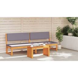 Berkfield Home Garden Coffee Table 70x35x35 cm Solid Wood Acacia in Brown - Size: 70 x 35 x 35 cm - thumbnail 3