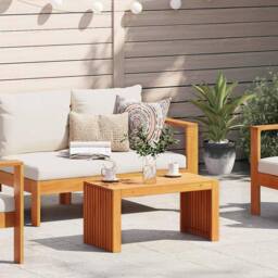 Berkfield Home Garden Coffee Table 70x35x35 cm Solid Wood Acacia in Brown - Size: 70 x 35 x 35 cm - thumbnail 2