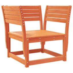 Berkfield Home Garden Sofa Armrest with Cushions Wax Brown Solid Wood Pine - thumbnail 4
