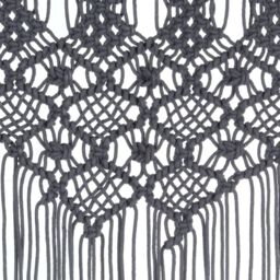 Berkfield Home Macrame Curtain Anthracite 140x240 cm Cotton - thumbnail 4