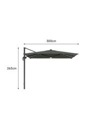 H&O Direct Outdoor Square Cantilever Parasol with Solar Lights（No Base） in Dark Grey - thumbnail 6
