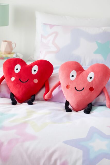 Catherine Lansfield 'Forever Together Sweet Hearts' Magnetic Hands Cushions in Pink