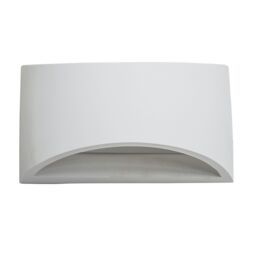 First Choice Lighting Marmo - White G9 Plaster Wall Light - thumbnail 1