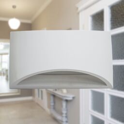 First Choice Lighting Marmo - White G9 Plaster Wall Light - thumbnail 6