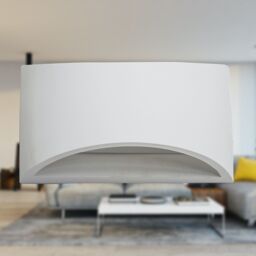 First Choice Lighting Marmo - White G9 Plaster Wall Light - thumbnail 4