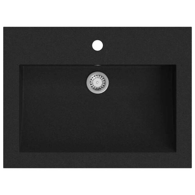Berkfield Home Granite Basin 600x450x120 mm Black - image 1