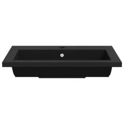 Berkfield Home Granite Basin 600x450x120 mm Black - thumbnail 5