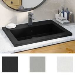Berkfield Home Granite Basin 600x450x120 mm Black - thumbnail 3