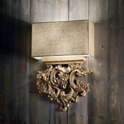 Netlighting Peter 2 Light Indoor Wall Light Brown Beige with Shade E14 - thumbnail 2