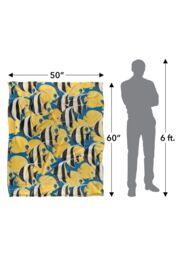 JQ Licensing Royce Mcclure Tropical Fish Rush Hour Silky Touch Super Soft Throw Blanket 152 X 127 cm in White - thumbnail 5
