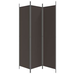 Berkfield Home 3-Panel Room Divider Brown 150x200 cm Fabric - thumbnail 4