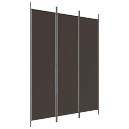 Berkfield Home 3-Panel Room Divider Brown 150x200 cm Fabric - thumbnail 2